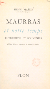 E-book, Maurras et notre temps : Entretiens et souvenirs, Perrin (réédition numérique FeniXX)