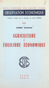 E-book, Agriculture et équilibre économique, Sedes (réédition numérique FeniXX)