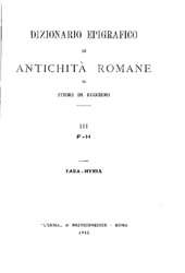 E-book, Dizionario epigrafico di antichità romane : volume III, F-H : FABA-HYRIA, De Ruggiero, Ettore, "L'Erma" di Bretschneider