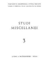 Heft, Studi miscellanei : 3, 1962, "L'Erma" di Bretschneider