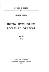 E-book, Initia hymnorum ecclesiae Graecae : vol. III : O-S, Biblioteca apostolica vaticana