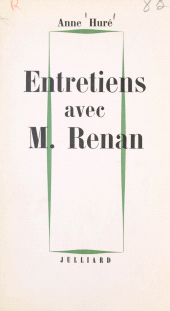 E-book, Entretiens avec Monsieur Renan, Julliard (réédition numérique FeniXX)