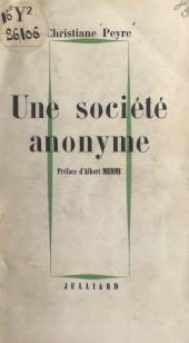 E-book, Une société anonyme, Julliard (réédition numérique FeniXX)