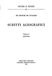 E-book, Scritti agiografici : vol. I : 1893-1900, Franchi de' Cavalieri, Pio., Biblioteca apostolica vaticana