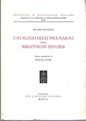 eBook, Catalogo degli incunaboli delle biblioteche pistoiesi, Rafanelli, Silvano, Leo S. Olschki editore