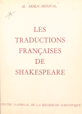 E-book, Les traductions françaises de Shakespeare, CNRS Éditions (réédition numérique FeniXX)