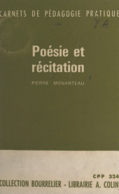 eBook, Poésie et récitation, Armand Colin (réédition numérique FeniXX)