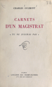 E-book, Carnets d'un magistrat : Tu ne jugeras pas, Éditions Du Masque (réédition numérique FeniXX)