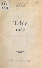 E-book, Table rase, Mercure de France (réédition numérique FeniXX)
