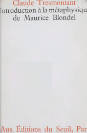 E-book, Introduction à la métaphysique de Maurice Blondel, Seuil (réédition numérique FeniXX)
