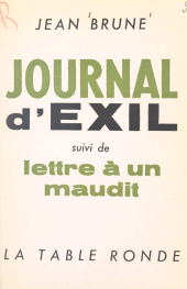 eBook, Journal d'exil : Suivi de Lettre à un maudit, La Table Ronde (réédition numérique FeniXX)