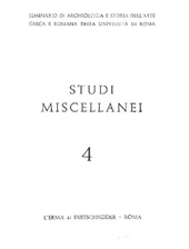 Fascicule, Studi miscellanei : 4, 1964, "L'Erma" di Bretschneider