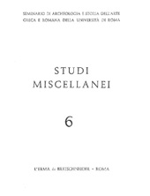 Issue, Studi miscellanei : 6, 1964, "L'Erma" di Bretschneider