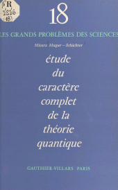 E-book, Étude du caractère complet de la théorie quantique, Dunod (réédition numérique FeniXX)
