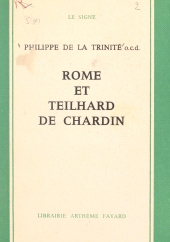 E-book, Rome et Teilhard de Chardin, Fayard (réédition numérique FeniXX)