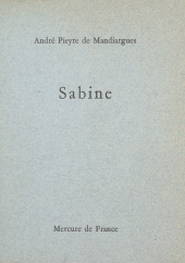 E-book, Sabine, Mercure de France (réédition numérique FeniXX)