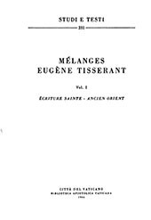 E-book, Mélanges Eugène Tisserant : vol. I : écriture sainte ; ancien orient, Biblioteca apostolica vaticana