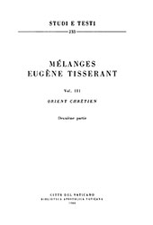 E-book, Mélanges Eugène Tisserant : vol. III : Orient Chrétien : deuxième partie, Biblioteca apostolica vaticana