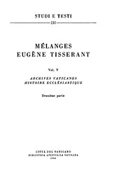 E-book, Mélanges Eugène Tisserant : vol. V : Archives Vaticanes ; Histoire ecclésiastique : deuxième partie, Biblioteca apostolica vaticana