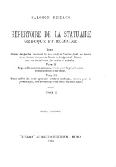 E-book, Répertoire de la statuaire grecque et romaine : tome I, "L'Erma" di Bretschneider