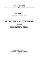 E-book, Le De anima d'Aristote dans les manuscrits grecs, Siwek, Paul, Biblioteca apostolica vaticana