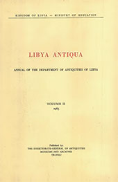 Fascicolo, Libya antiqua : Annual of the Department of Archaeology of Libya : new series : II, 1965, "L'Erma" di Bretschneider