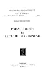 eBook, Poemi inediti di Arthur de Gobineau, Berselli Ambri, Paola, L.S. Olschki