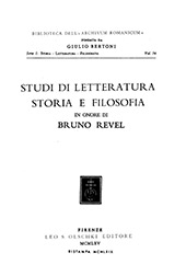 Capítulo, L'opera di Schiller e il giudizio critico di Benedetto Croce, L.S. Olschki