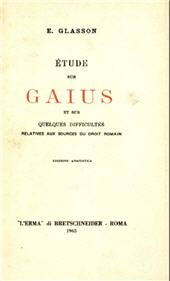 E-book, Étude sur Gaius et sur quelques difficultés relatives aux sources du droit romain, "L'Erma" di Bretschneider