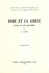 E-book, Rome et la Grèce de 200 à 146 avant Jésus Christ, "L'Erma" di Bretschneider