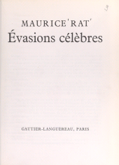 E-book, Évasions célèbres, Gautier Languereau (réédition numérique FeniXX)
