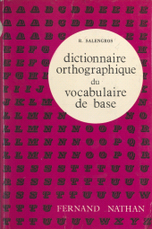 eBook, Dictionnaire orthographique du vocabulaire de base, Nathan (réédition numérique FeniXX)