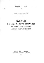 E-book, Inventaire des manuscrits syriaques des fonds Vatican (460-631), Barberini Oriental et Neofiti, Biblioteca apostolica vaticana