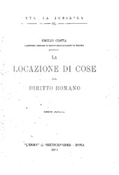 E-book, La locazione di cose nel diritto romano, Costa, Emilio, "L'Erma" di Bretschneider