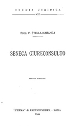 E-book, Seneca giureconsulto, Stella Maranca, F., "L'Erma" di Bretschneider