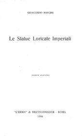 E-book, Le Statue Loricate Imperiali, Mancini, Gioacchino, "L'Erma" di Bretschneider