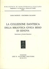E-book, La collezione dantesca della biblioteca civica Berio di Genova, Leo S. Olschki editore