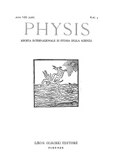 Issue, Physis : rivista internazionale di storia della scienza : VIII, 4, 1966, L.S. Olschki