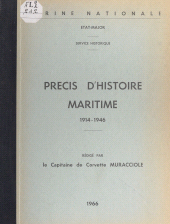 E-book, Précis d'histoire maritime, 1914-1946, Service historique de la Défense (réédition numérique FeniXX)