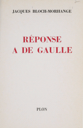 E-book, Réponse à de Gaulle, Plon (réédition numérique FeniXX)