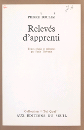 E-book, Relevés d'apprenti, Seuil (réédition numérique FeniXX)