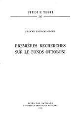 E-book, Premières recherches sur le fonds Ottoboni, Bignami Odier, Jeanne, Biblioteca apostolica vaticana