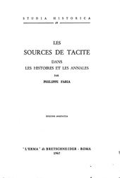 E-book, Les sources de Tacite dans les Histoires et les Annales, Fabia, Philippe, "L'Erma" di Bretschneider