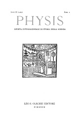 Issue, Physis : rivista internazionale di storia della scienza : IX, 1, 1967, L.S. Olschki