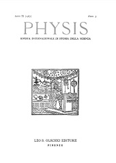 Issue, Physis : rivista internazionale di storia della scienza : IX, 3, 1967, L.S. Olschki
