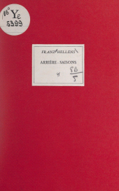 E-book, Arrière-saisons : 1960-1967, Seghers (réédition numérique FeniXX)