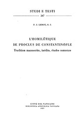 E-book, L'homilétique de Proclus de Constantinople : tradition manuscrite, inedits, etudes connexes, Biblioteca apostolica vaticana