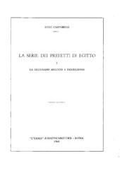 E-book, La serie dei prefetti di Egitto : I : Ottaviano Augusto a Diocleziano, Cantarelli, Luigi, "L'Erma" di Bretschneider