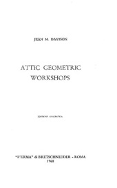 E-book, Attic Geometric Workshops, "L'Erma" di Bretschneider