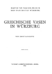 E-book, Griechische Vasen in Würzburg, Langlotz, Ernst, "L'Erma" di Bretschneider